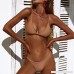 JOFOW Women’s Nude Solid Polka Dots Two Pieces Bandeau Sexy Bikini Set Swimsuit Nude-3 B07FCKV1NZ